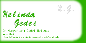 melinda gedei business card